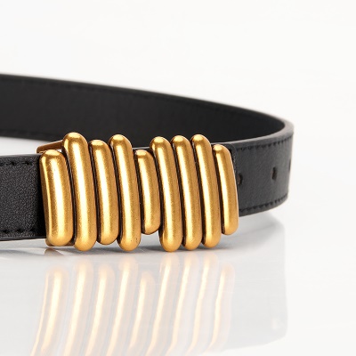Ceinture femme pu cuir alliage boutons-pression