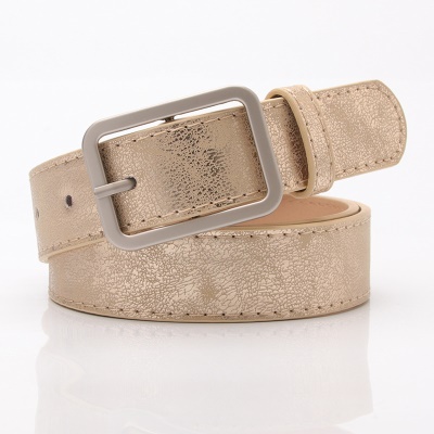 Ceinture femme brillant pu cuir boucle en alliage