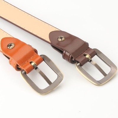 Ceinture femme petite boucle carrée pu mince ceinture