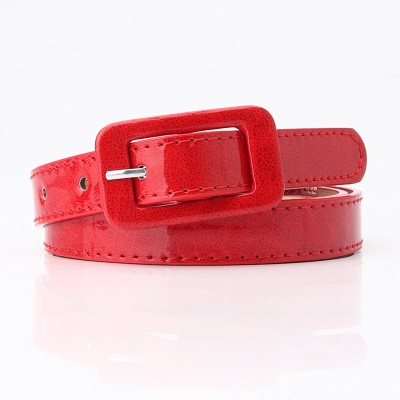 Ceinture pour femmes fermoir sac en cuir brillant monobloc