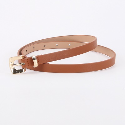 Ceinture pour femmes Ceinture fine avec boucle carrée en alliage