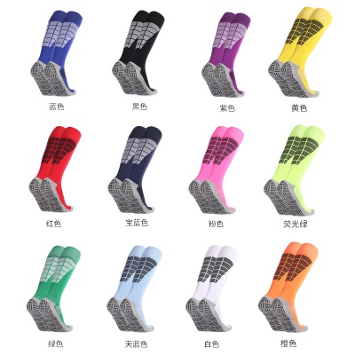 Chaussettes de football à tube long anti-dérapant, épaississant et absorbant la