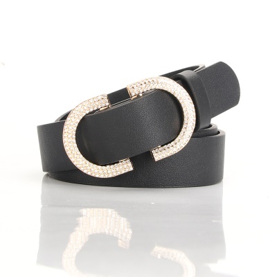 Ceinture dame double D en alliage avec boucle japonaise sans trou