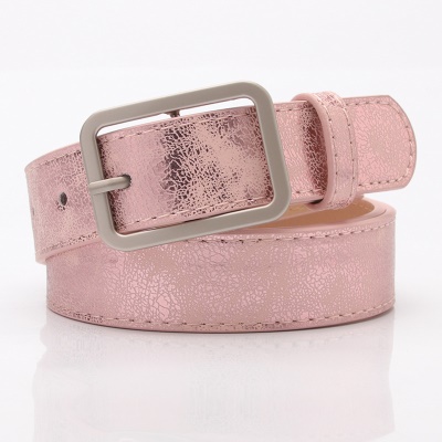 Ceinture femme brillant pu cuir boucle en alliage