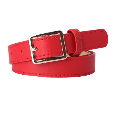 Ceinture femme en alliage boucle aiguille pu cuir mince ceinture