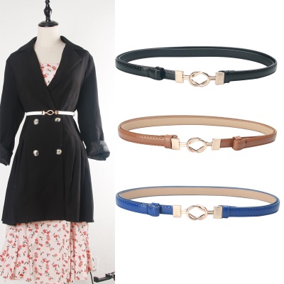 Ceinture femme réglable avec boucle rose Ceinture fine