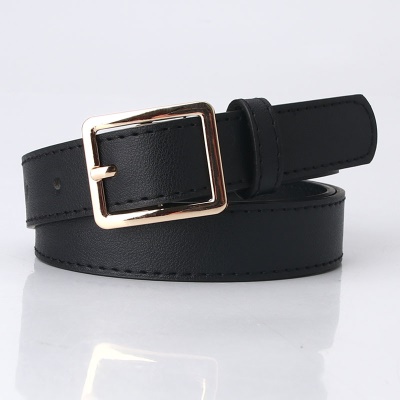 Ceinture femme en alliage boucle aiguille pu cuir mince ceinture