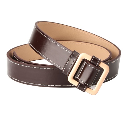 Ceinture pour femmes avec boucle carrée non perforée