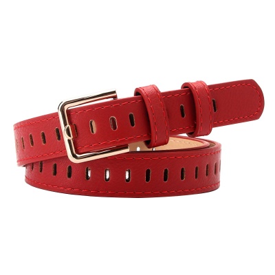 Ceinture femme double boucle taille en alliage aiguille boucle PU cuir