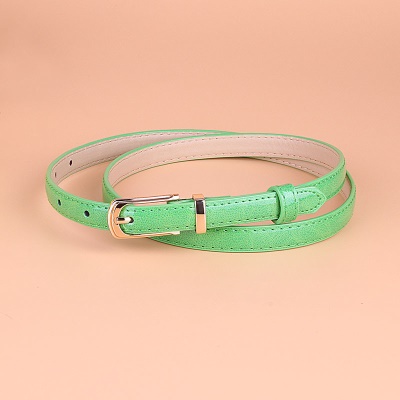 Ceinture pour femmes en alliage fin boucle aiguille cuir PU