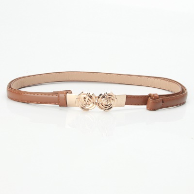 Ceinture femme réglable avec boucle rose Ceinture fine