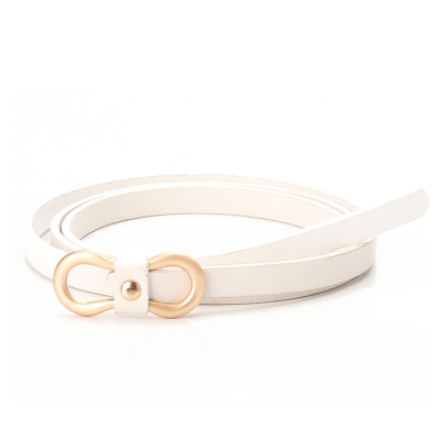 Ceinture femme PU fine ceinture en alliage boucle tête