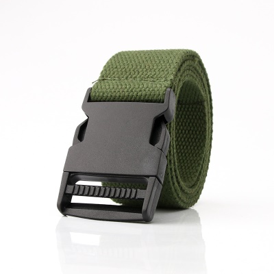 Ceinture en toile Ceinture femme Socket en plastique couleur unie
