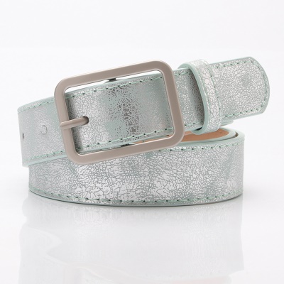 Ceinture femme brillant pu cuir boucle en alliage