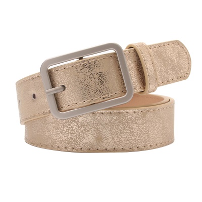 Ceinture femme brillant pu cuir boucle en alliage