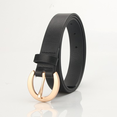 Ceinture pour femmes en alliage boucle aiguille en matériau PU ceinture fine