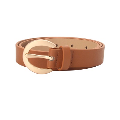 Ceinture pour femmes en alliage boucle aiguille en matériau PU ceinture fine