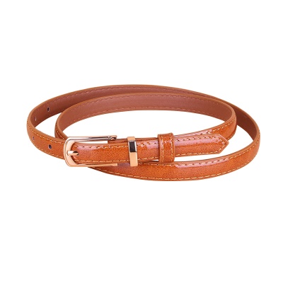 Ceinture pour femmes en alliage fin boucle aiguille cuir PU