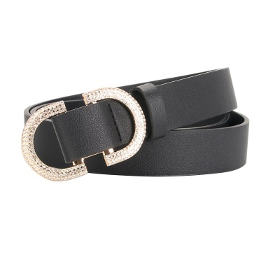 Ceinture dame double D en alliage avec boucle japonaise sans trou