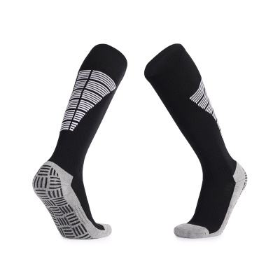 Chaussettes de football à tube long anti-dérapant, épaississant et absorbant la