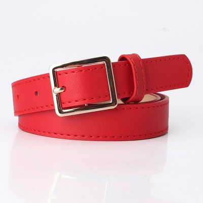 Ceinture femme en alliage boucle aiguille pu cuir mince ceinture