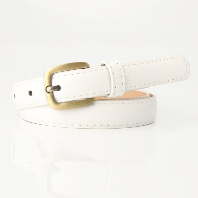 Ceinture femme petite boucle carrée pu mince ceinture