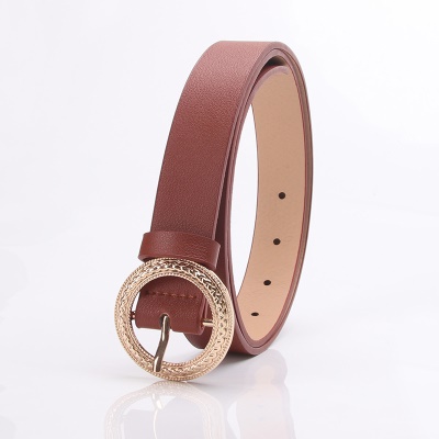 Ceinture à boucle ronde pour femmes