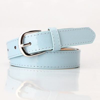 Ceinture femme avec paillettes pu cuir alliage boucle aiguille