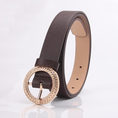 Ceinture à boucle ronde pour femmes