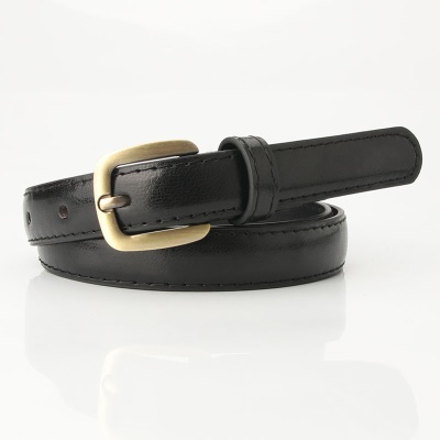 Ceinture femme petite boucle carrée pu mince ceinture