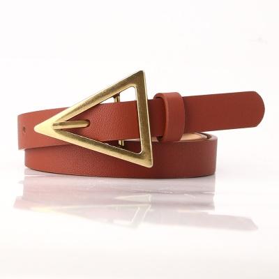 Ceinture polyvalente en alliage avec boucle triangulaire pour femmes
