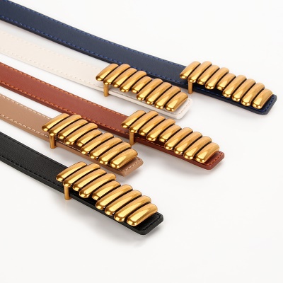 Ceinture femme pu cuir alliage boutons-pression