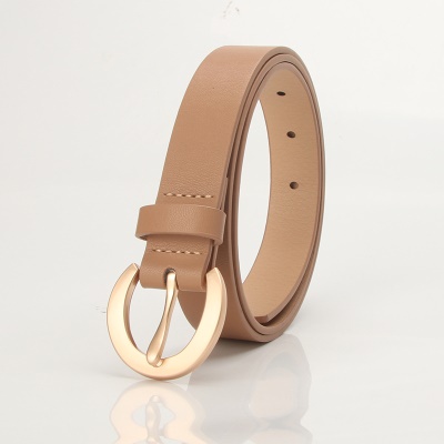 Ceinture pour femmes en alliage boucle aiguille en matériau PU ceinture fine
