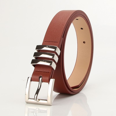 Ceinture femme boucle aiguille carrée en alliage de cuir PU
