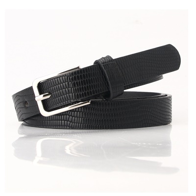 Ceinture pour femmes imprimé léopard/zèbre en alliage boucle aiguille en cuir PU