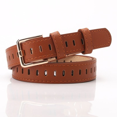 Ceinture femme double boucle taille en alliage aiguille boucle PU cuir