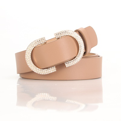 Ceinture dame double D en alliage avec boucle japonaise sans trou