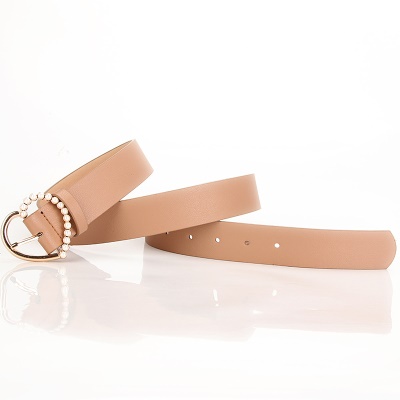 Ceinture femme amour perle alliage aiguille boucle cuir PU