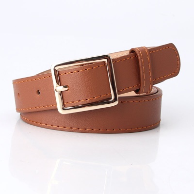 Ceinture femme en alliage boucle aiguille pu cuir mince ceinture