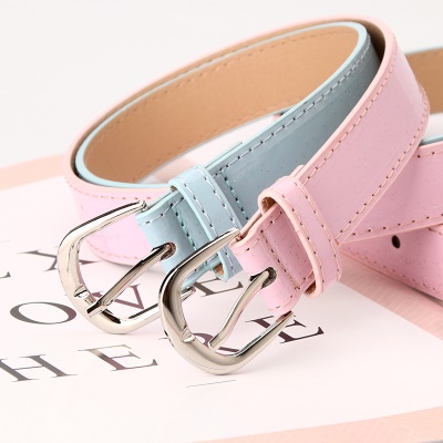 Ceinture femme avec paillettes pu cuir alliage boucle aiguille