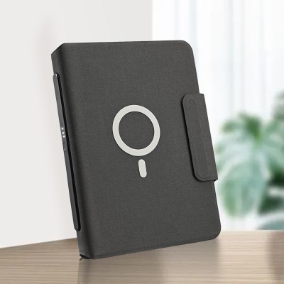 Porte carnet de notes multifonction avec charge avec et sans fil et clé USB de 16 Gb intégrée