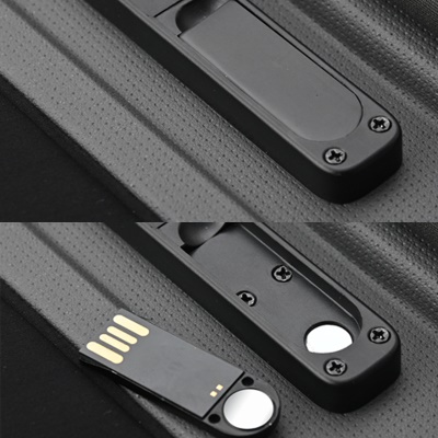 Porte carnet de notes multifonction avec charge avec et sans fil et clé USB de 16 Gb intégrée