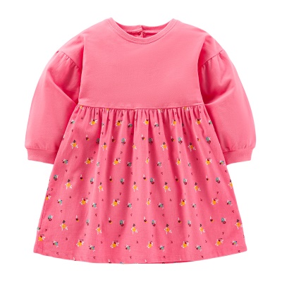 Petite robe maven pour fille avec imprimé à pois rond en coton