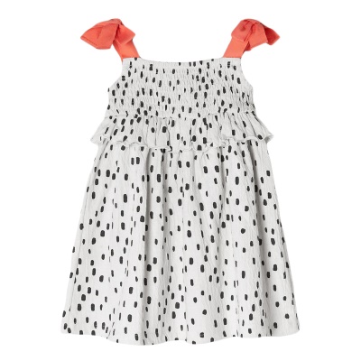 Robe à pois à bretelles pour fille