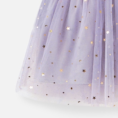 Petite robe maven filet pour les filles imprimé lapin rose