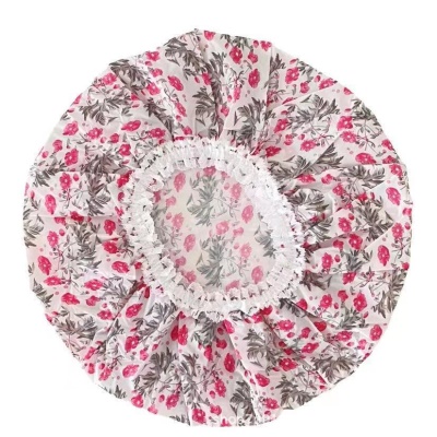 Bonnet de bain floral en dentelle