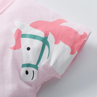 Robes pour filles Robes en coton à manches courtes pour enfants