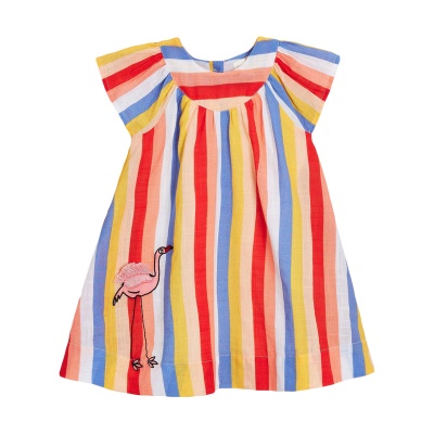 Robe en coton manches courtes pour fille