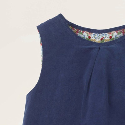 Petite robe maven coton imprimé licorne pour les filles bleu