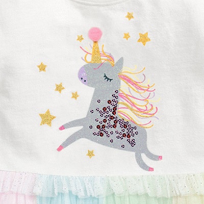 Petite robe maven pour enfants patchwork filé motif imprimé couleur
